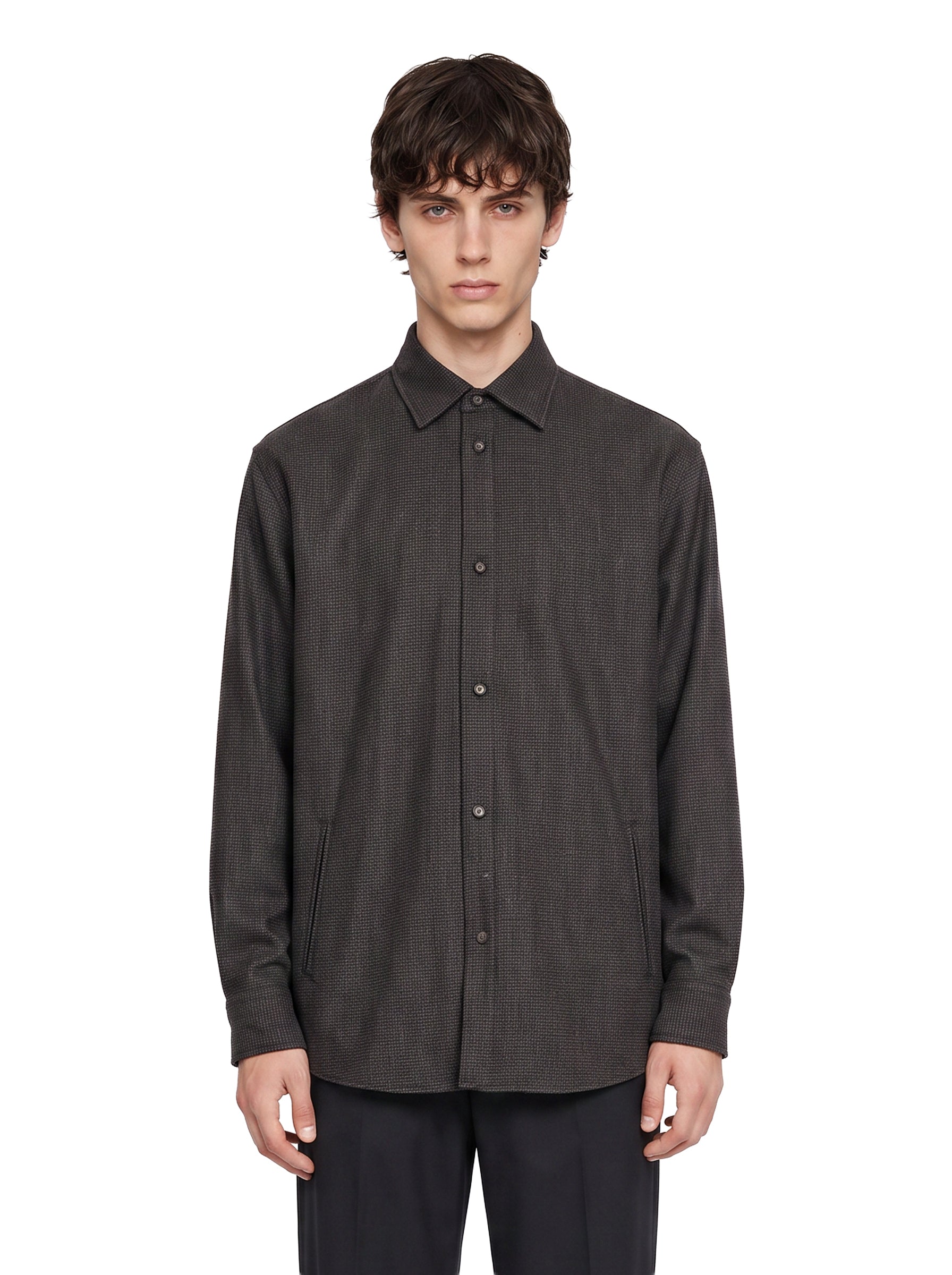 Camicia a quadri Keanu in grigio 