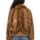 Bomber Celine in eco pelliccia marrone 