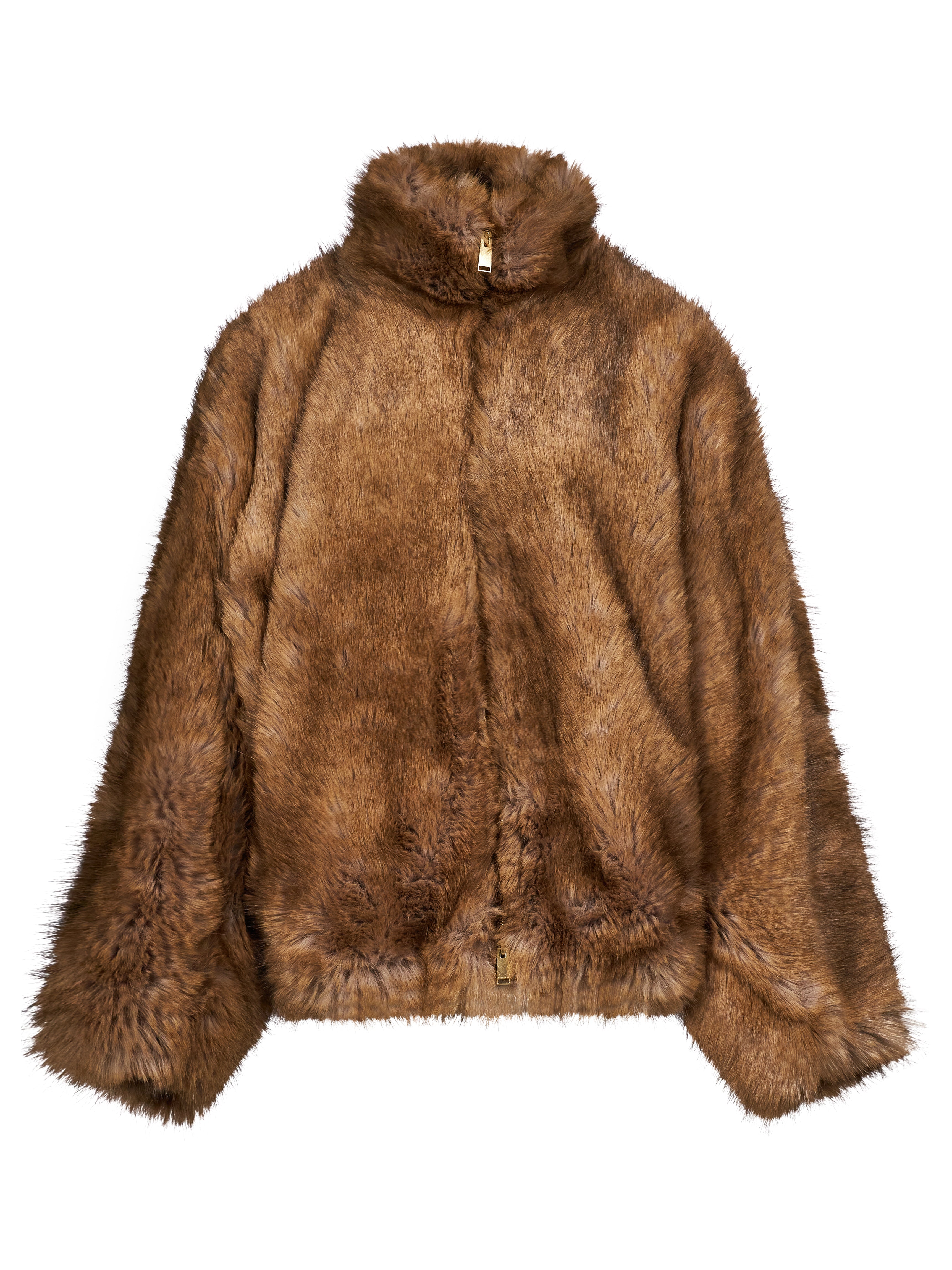 Bomber Celine in eco pelliccia marrone 