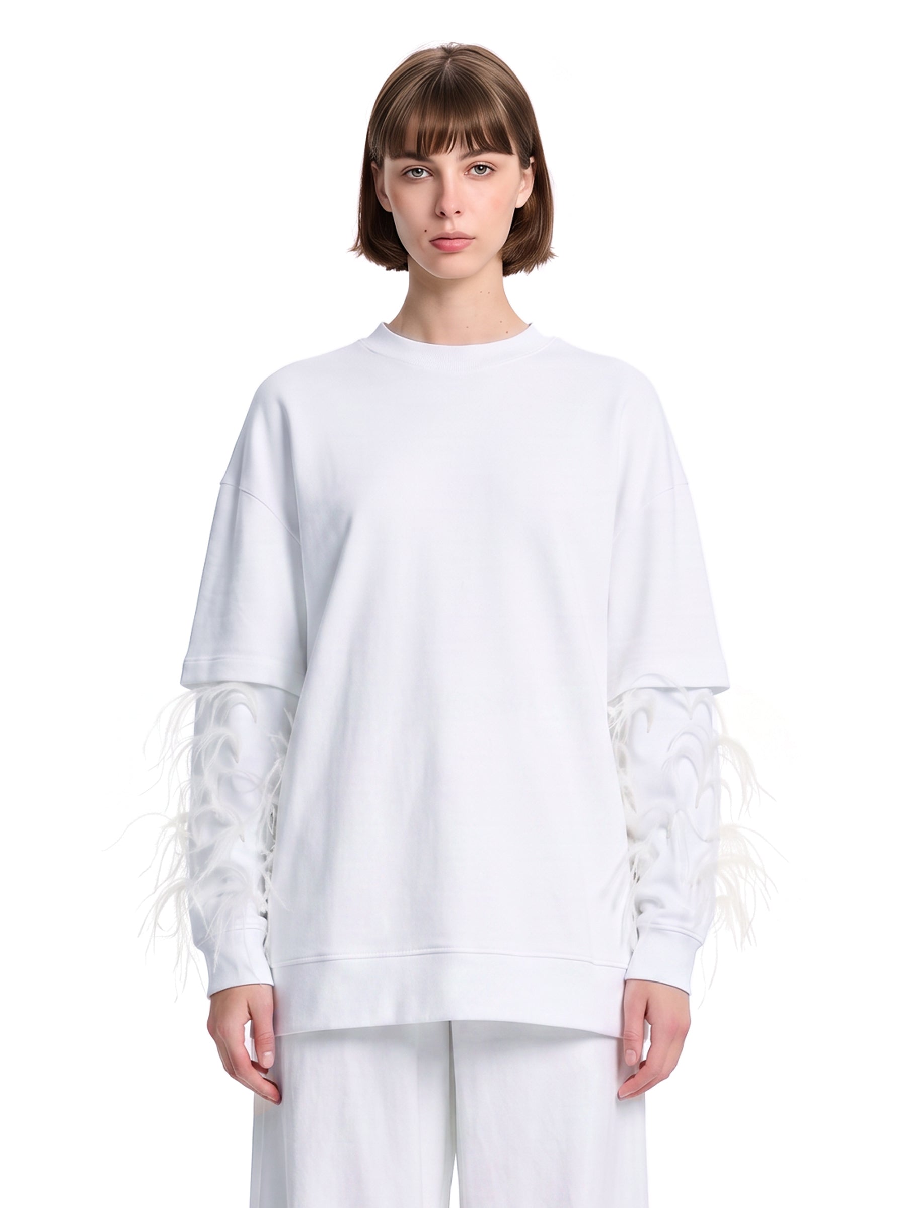 T-shirt Troy in bianco 