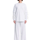 T-shirt Troy in bianco 