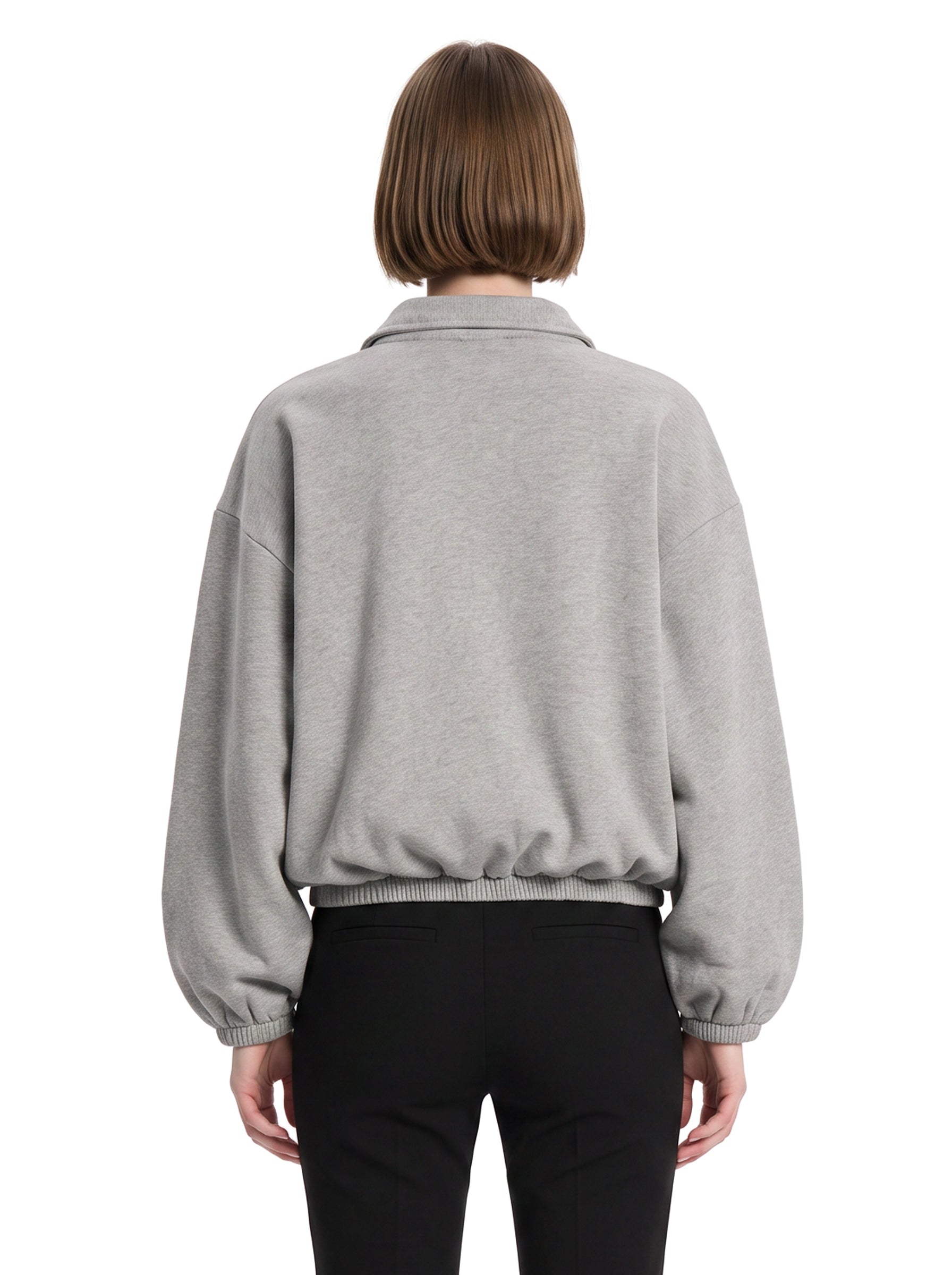 Felpa cropper Alva in grigio 
