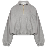 Felpa cropper Alva in grigio 