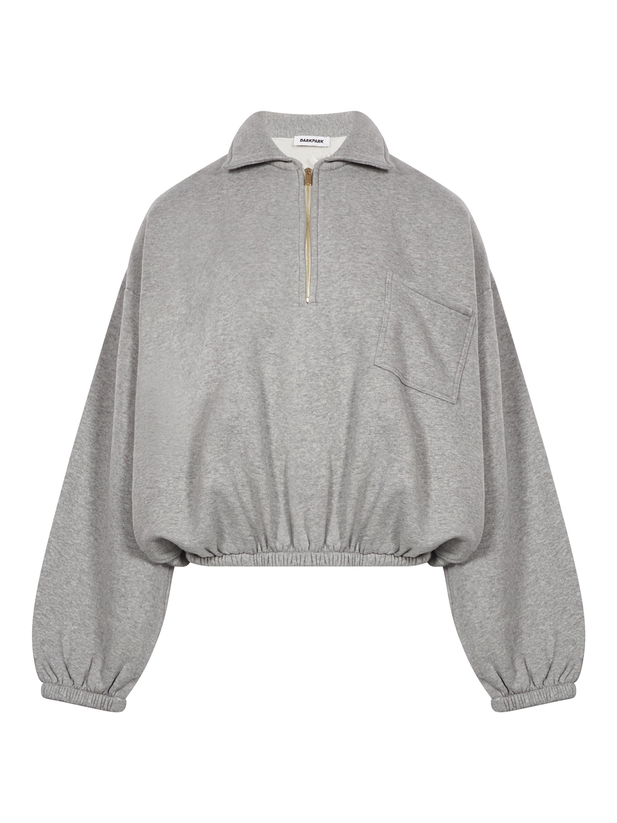 Felpa cropper Alva in grigio 