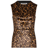 Top smanicato stampa animalier 