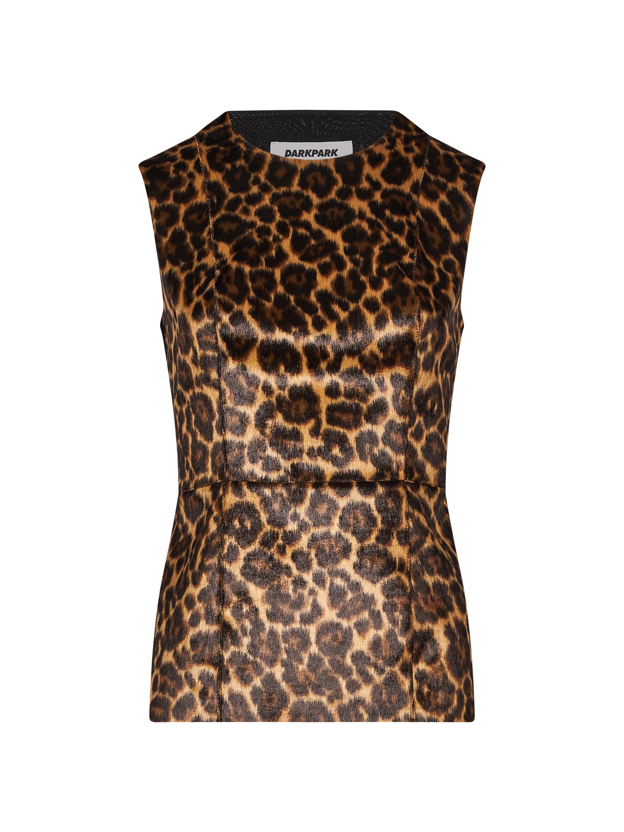 Top smanicato stampa animalier 
