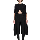 Sciarpa lunga in maglia nero 