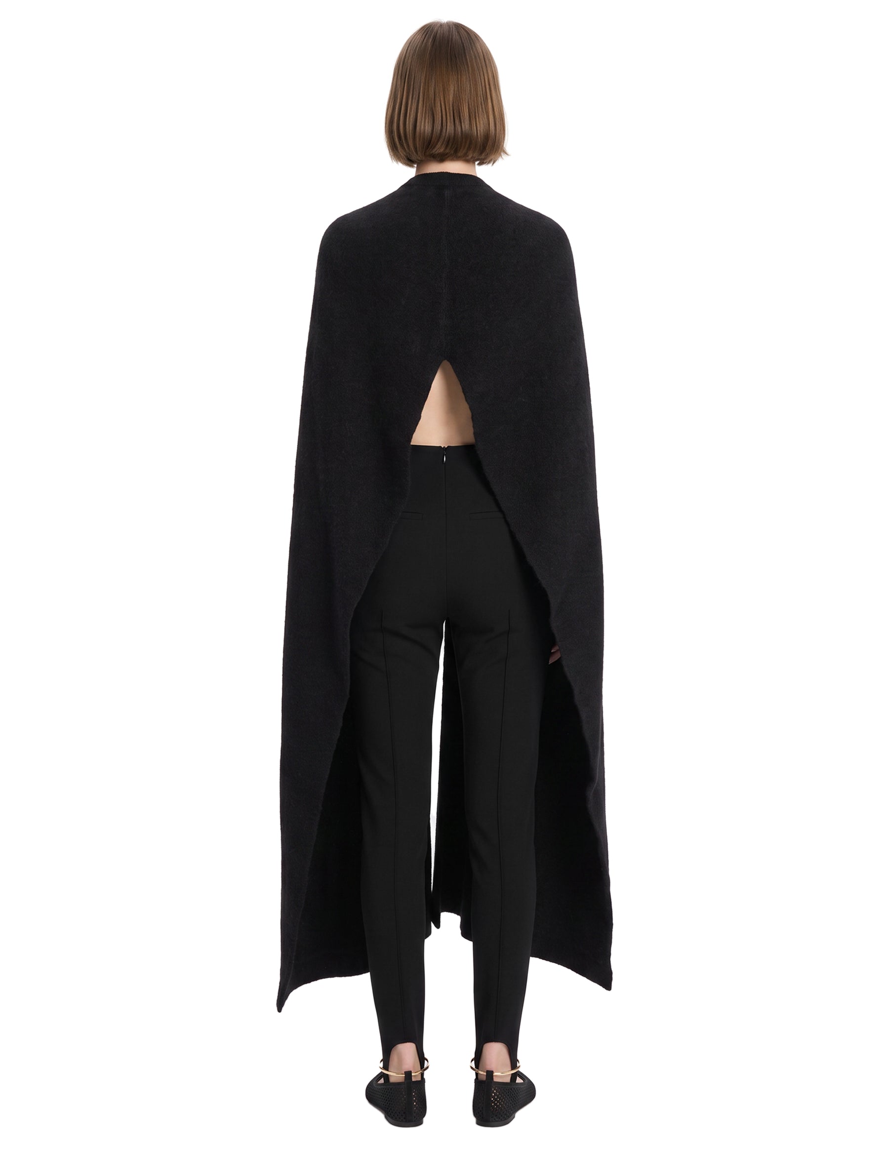 Sciarpa lunga in maglia nero 