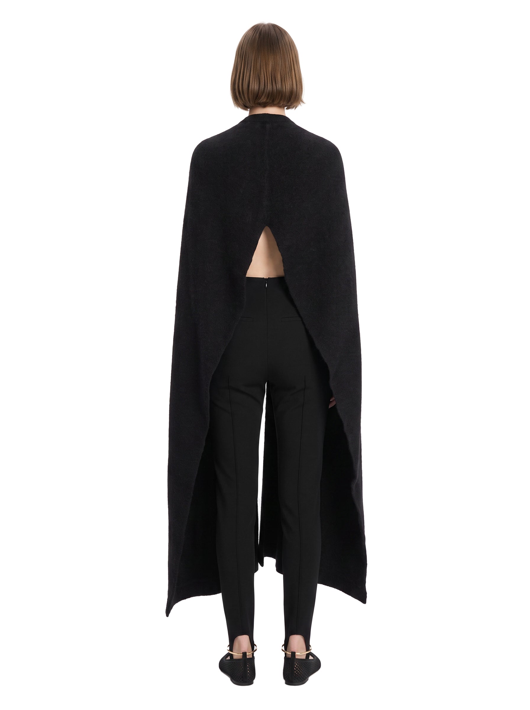 Sciarpa lunga in maglia nero 