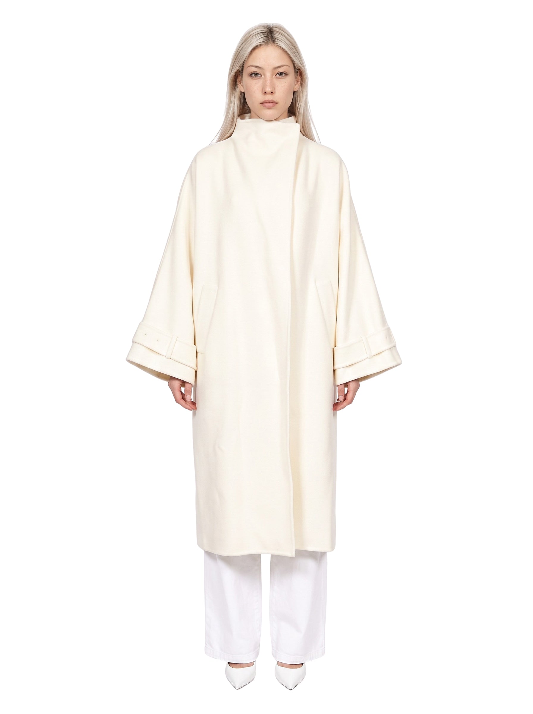 Trench oversize Alba in avorio 