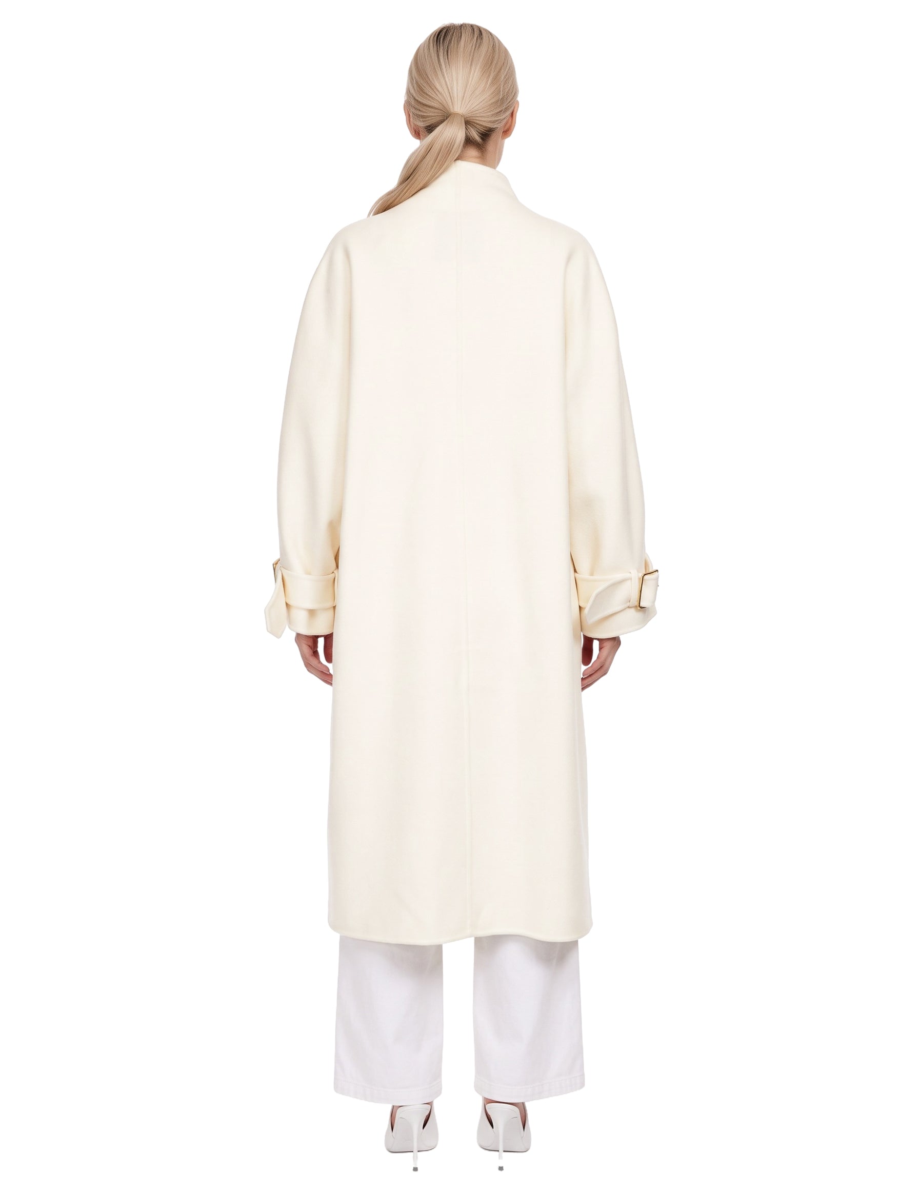 Trench oversize Alba in avorio 