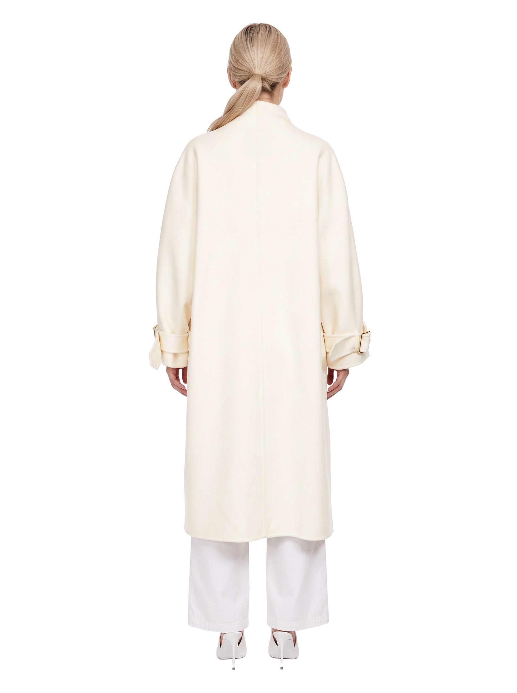 Trench oversize Alba in avorio 