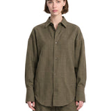 Camicia Carla in lana verde 