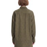 Camicia Carla in lana verde 