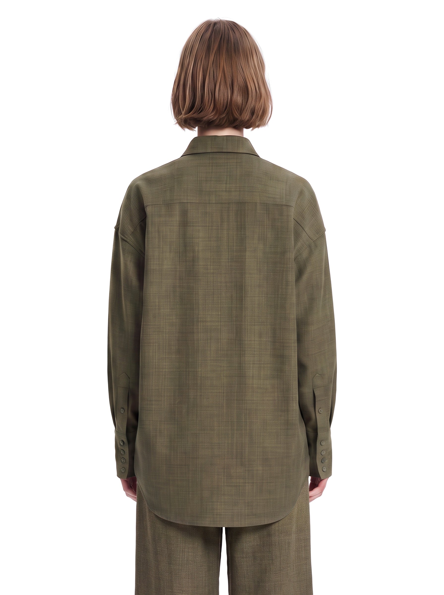 Camicia Carla in lana verde 