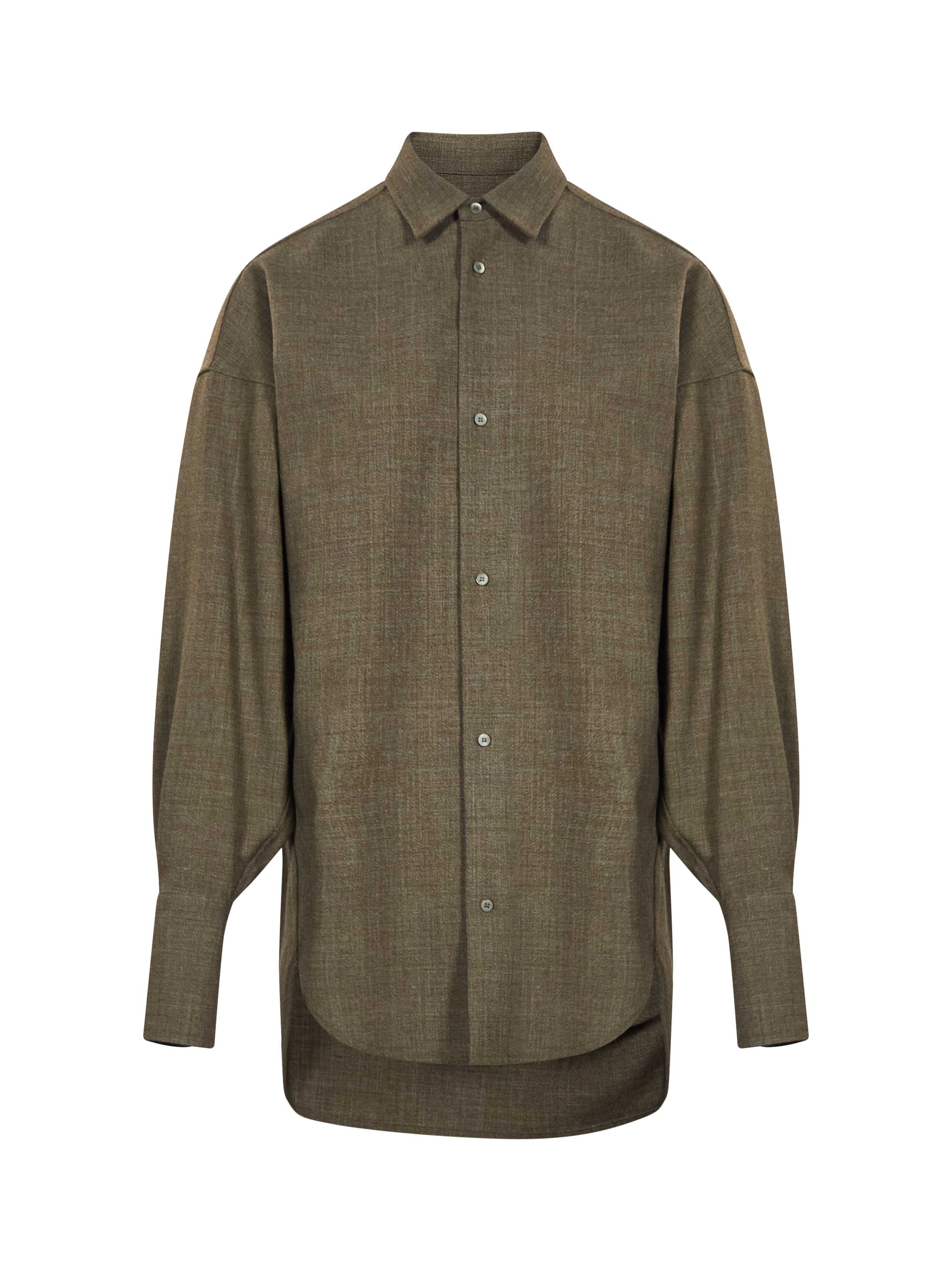 Camicia Carla in lana verde 