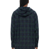 Camicia Georgia stampa quadri in blu 