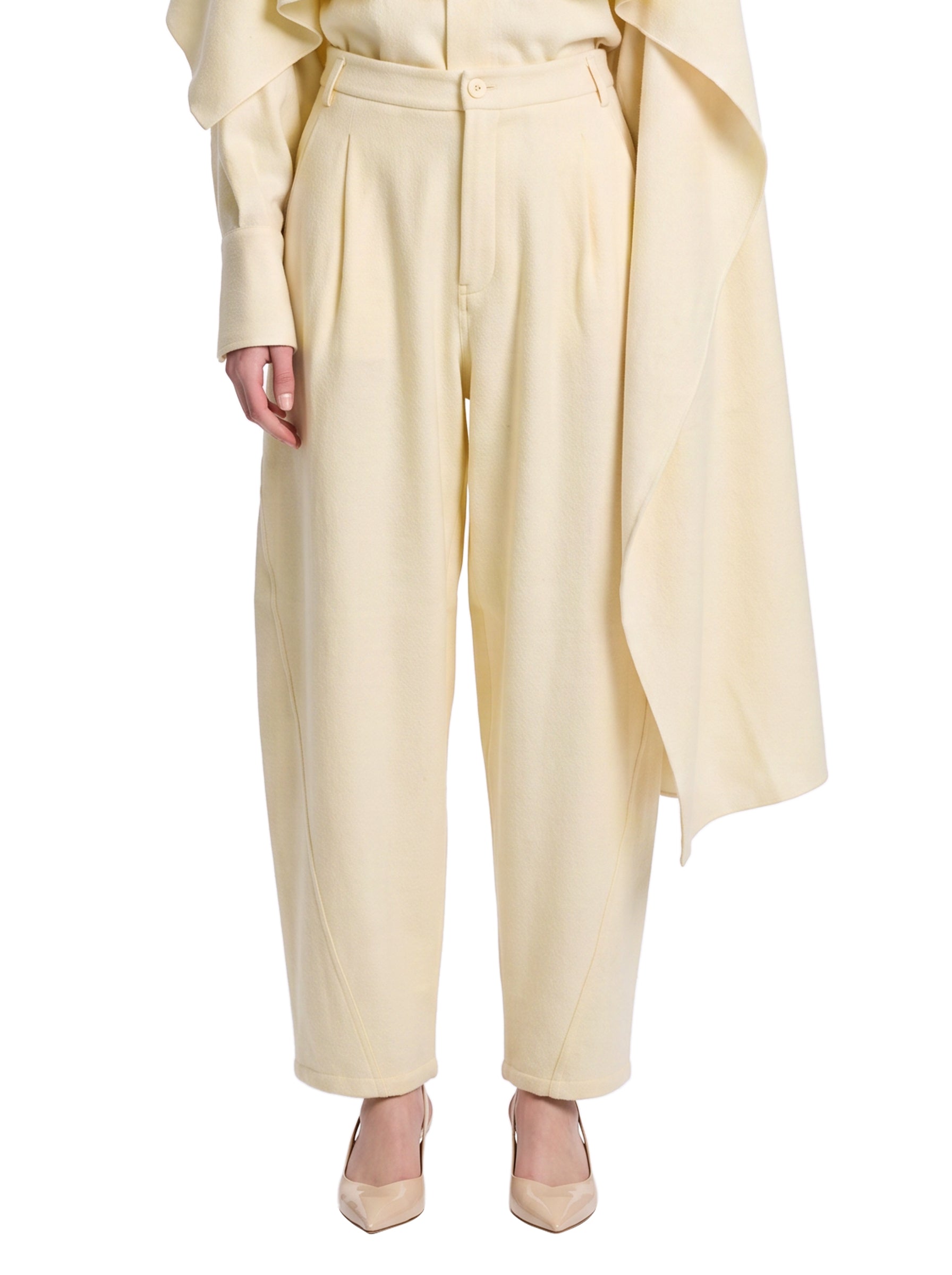 Pantaloni Phebe in avorio 