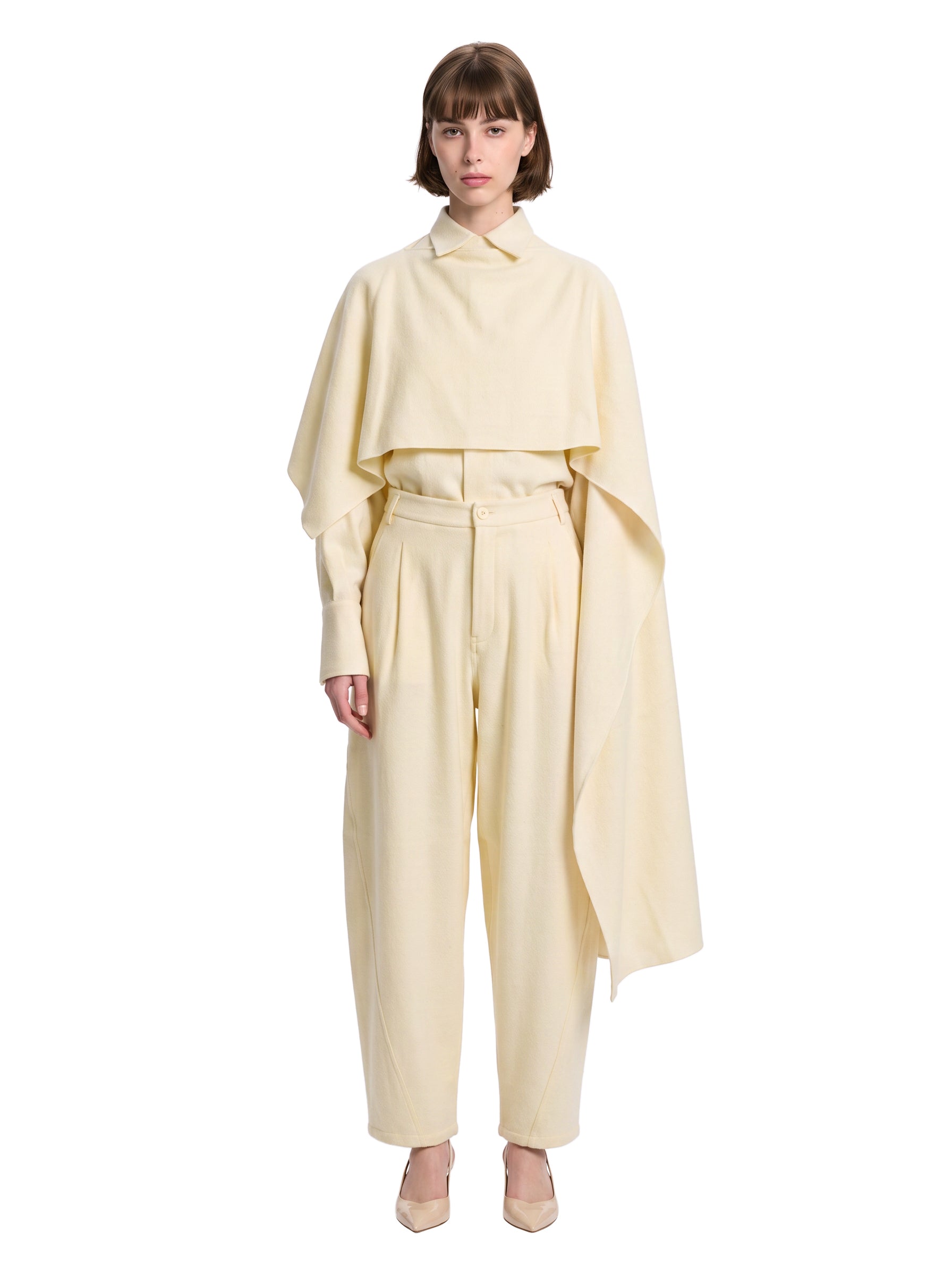Pantaloni Phebe in avorio 