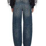 Jeans barrel Khris in blu 