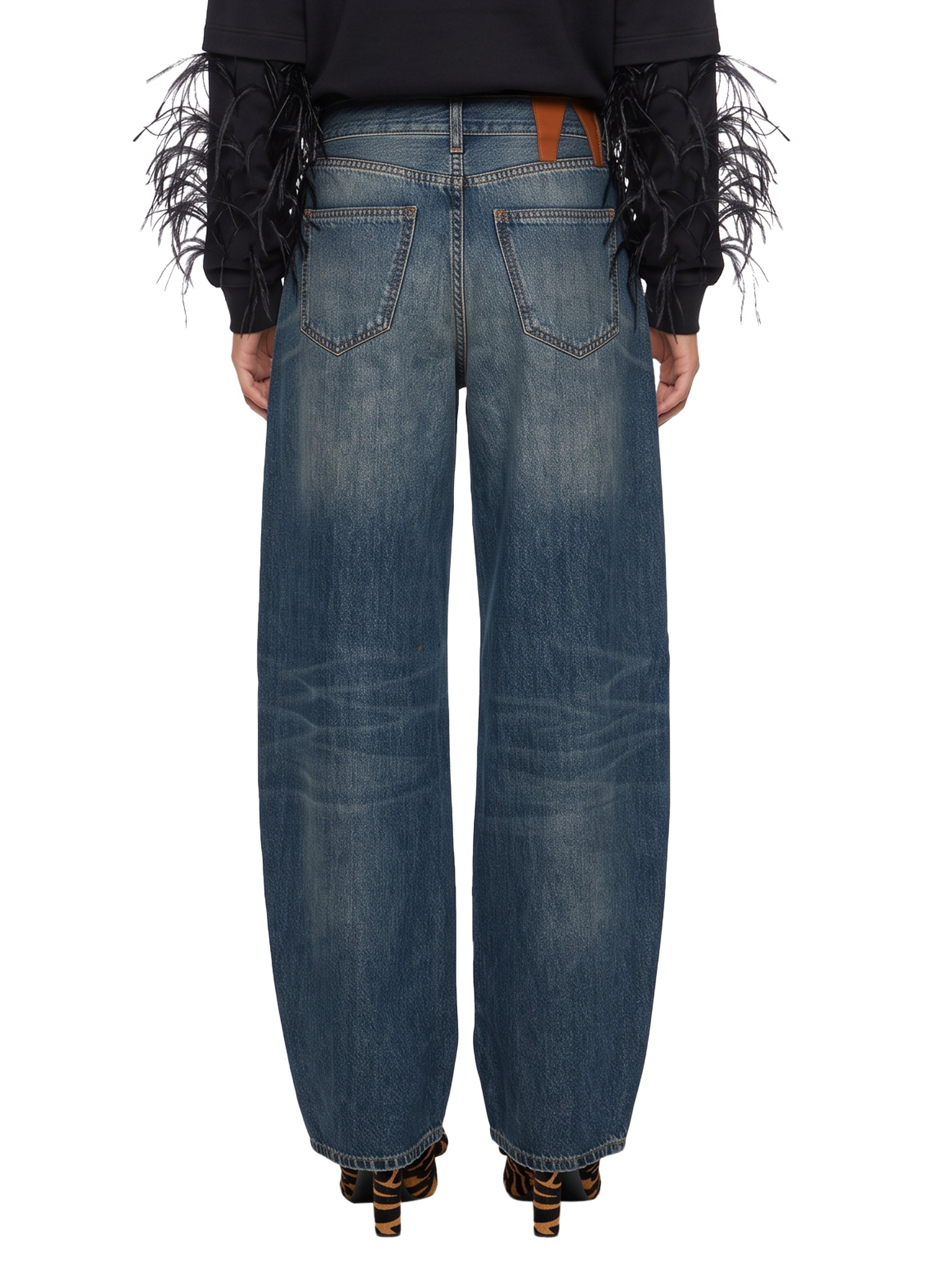 Jeans barrel Khris in blu 