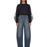Jeans barrel Khris in blu 