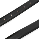 Cintura in pelle helica in nero 