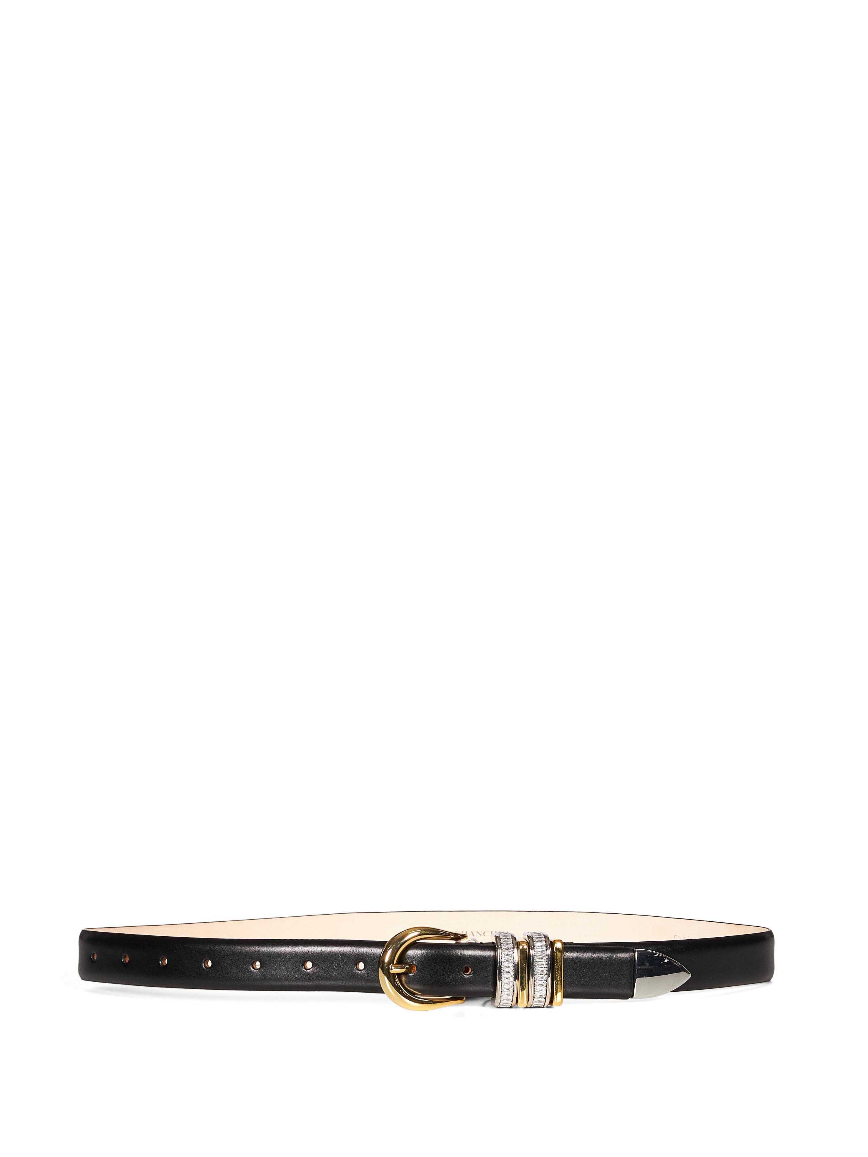 Cintura Hollyhock Crystal in nero 