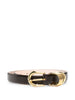 Hollyhock leather belt in black