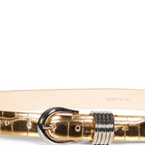 Cintura Hollyhock Mirror Croco in oro 