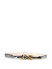 Cintura Hollyhock Mirror Croco in argento