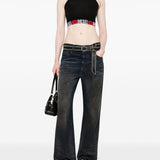 Top crop Sandra-D-Core in nero 