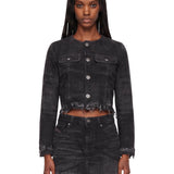 Giacca de-Graffy in denim grigio 