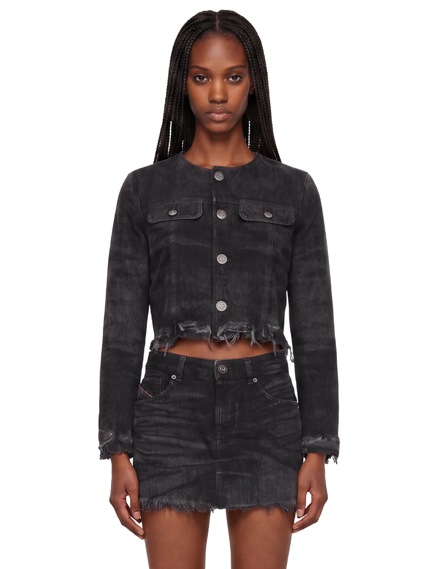 Giacca de-Graffy in denim grigio 