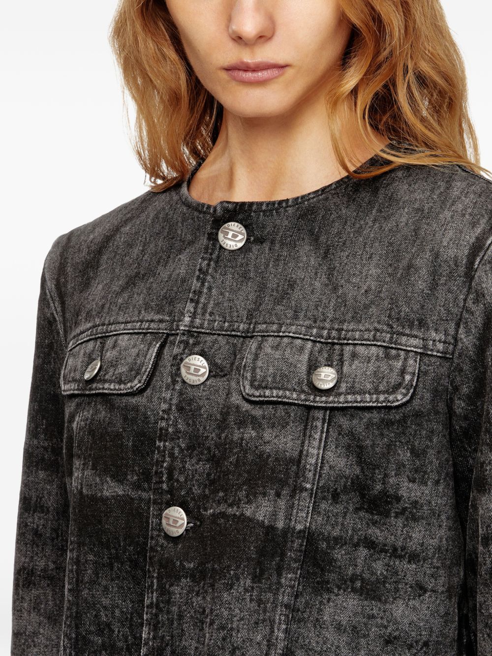 Giacca de-Graffy in denim grigio 
