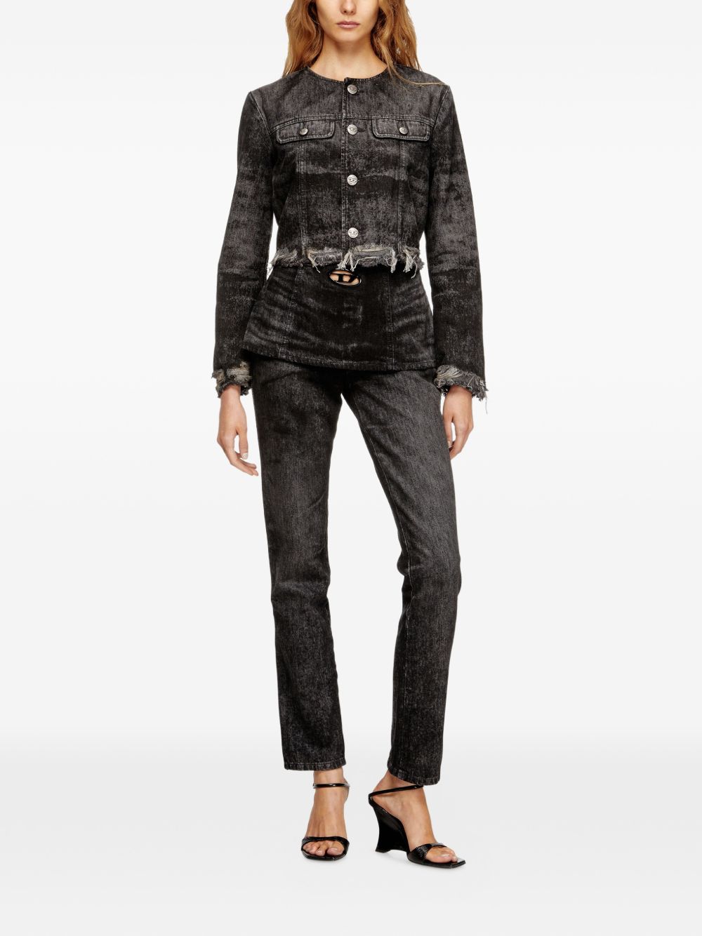 Giacca de-Graffy in denim grigio 