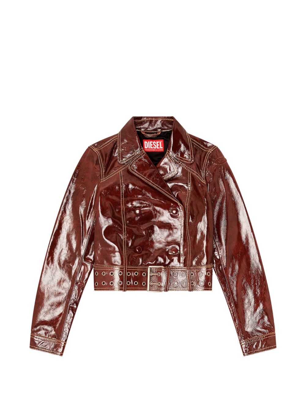 Giacca doppio petto in vernice in marrone Diesel - donna 