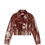 Giacca doppio petto in vernice in marrone Diesel - donna 