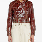 Giacca doppio petto in vernice in marrone Diesel - donna 