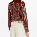 Giacca doppio petto in vernice in marrone Diesel - donna 