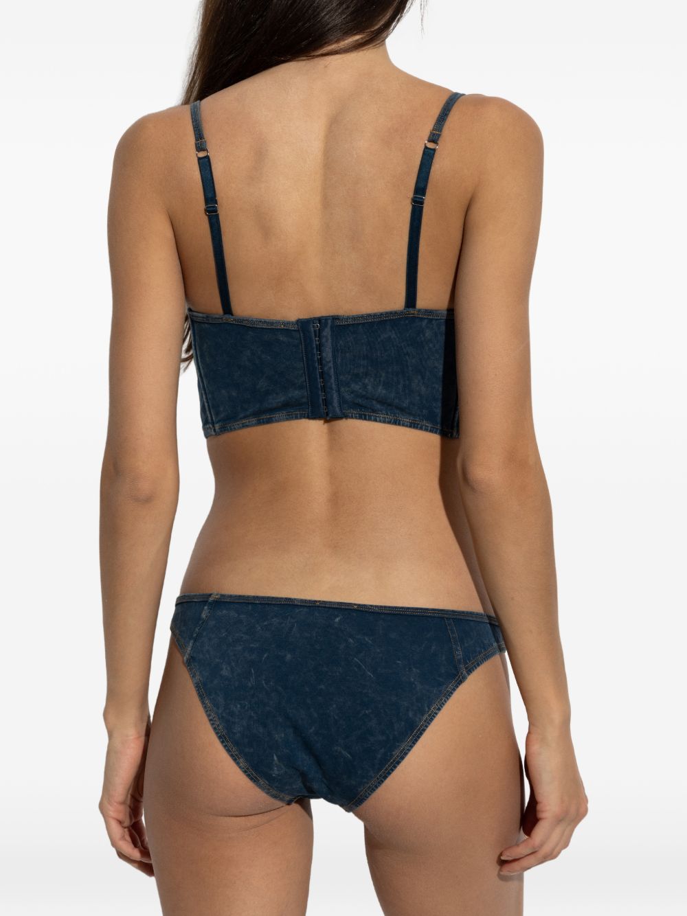 Top in denim con logo sheila-dnm i blu Diesel - donna 