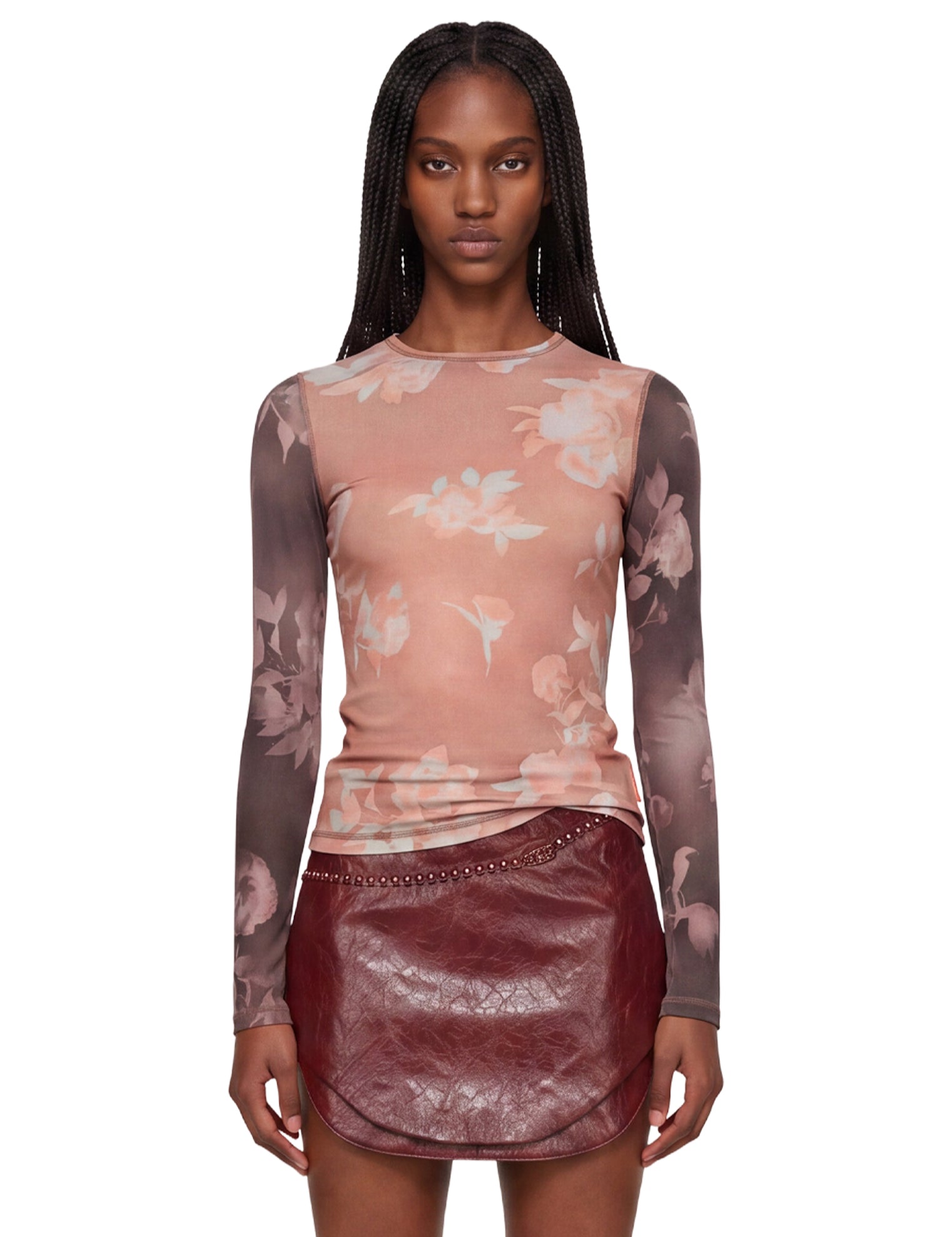 Top con stampa floreale t-moky-ls multicolore 