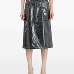 Gonna midi con cintura in grigio Diesel - donna 