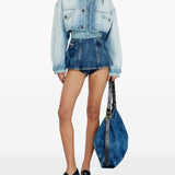 Shorts in denim De-Firova-S in blu 