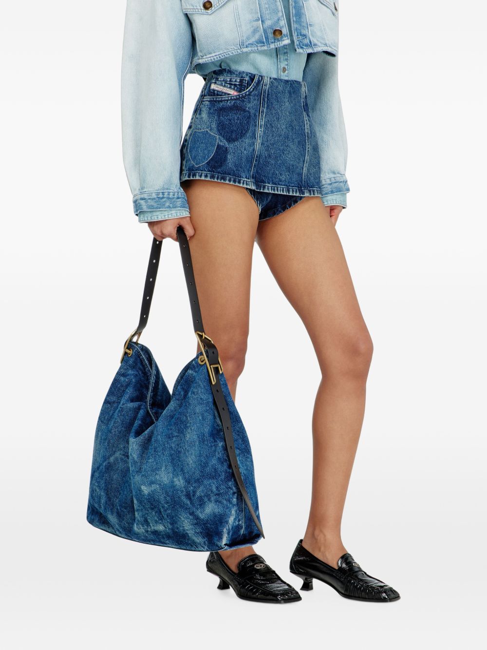 Shorts in denim De-Firova-S in blu 