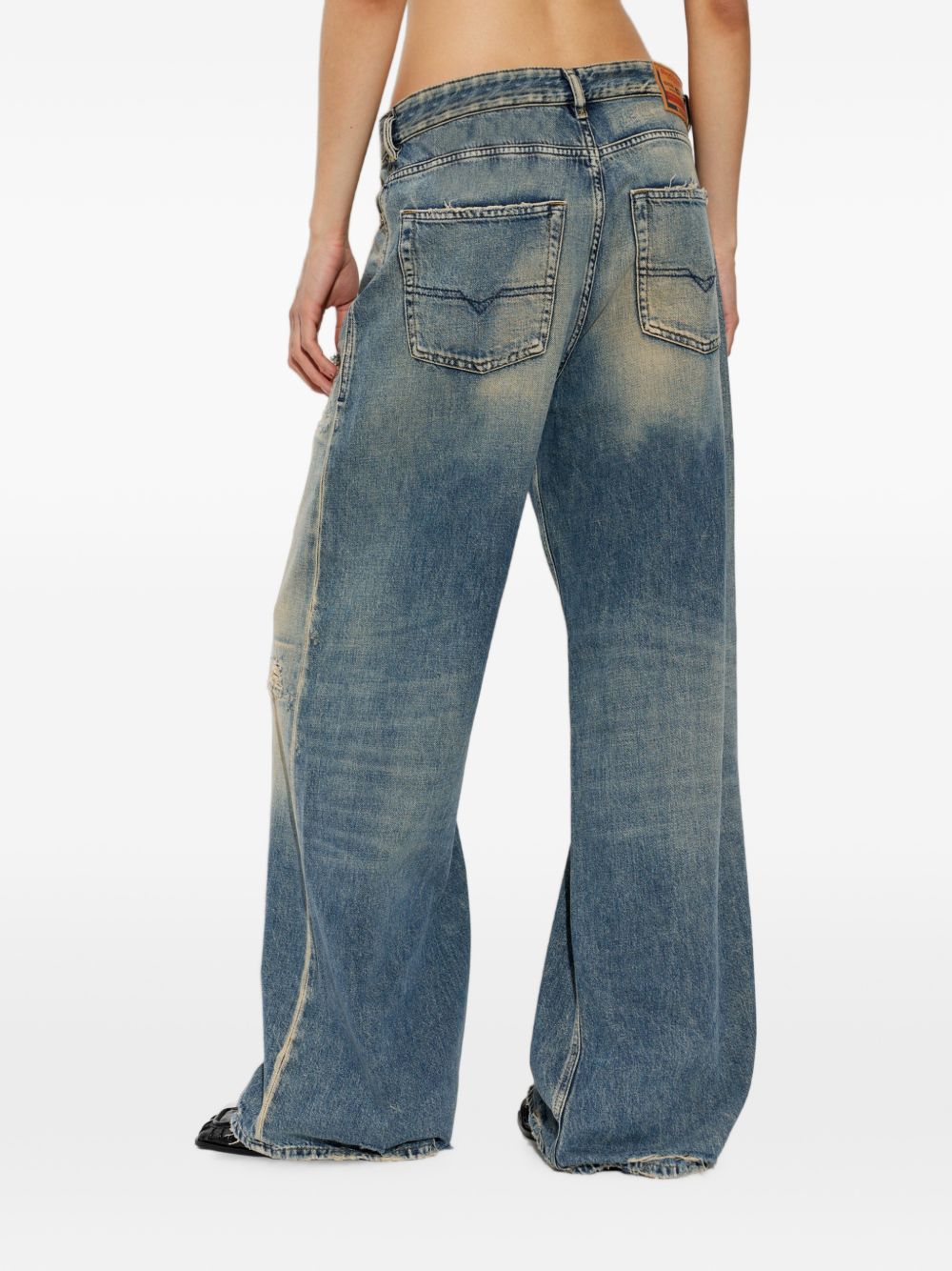 Jeans effetto usurato d-sire-yu del 1996 in blu 