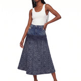 Gonna denim svasata de-vorya-s1 in blu 