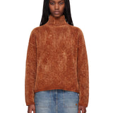Maglione a collo alto m-amet in marrone 
