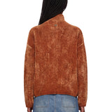 Maglione a collo alto m-amet in marrone 
