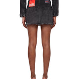 Gonna mini de-Ron in denim nero 